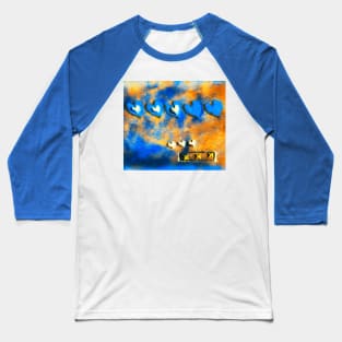 Many Blue Hearts Baseball T-Shirt